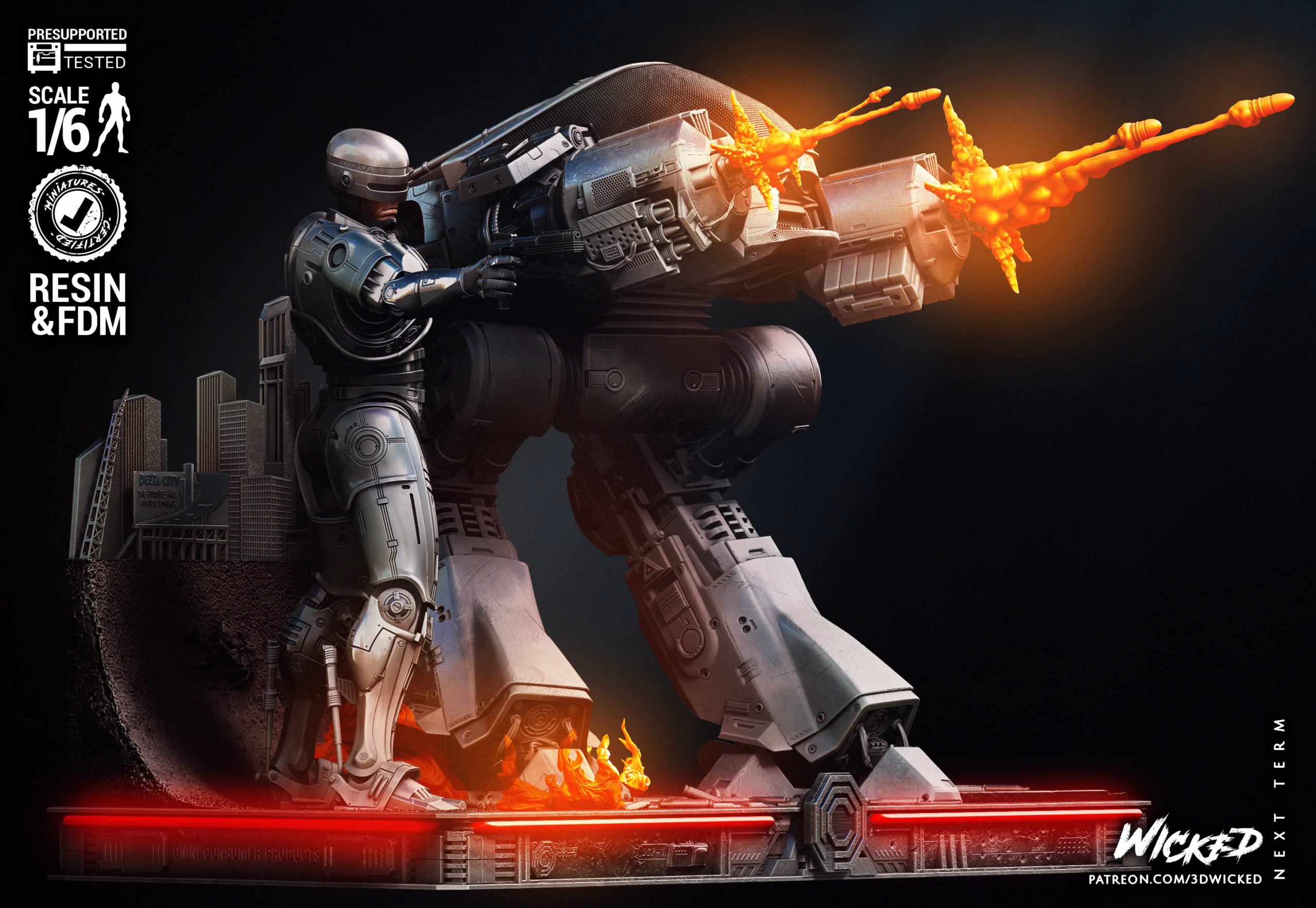 Robocop and ED209 Diorama - Image 2
