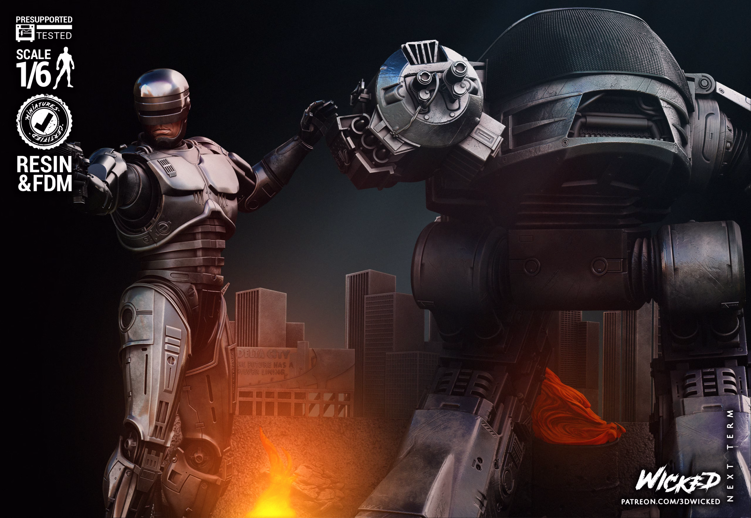 Robocop and ED209 Diorama - Image 12