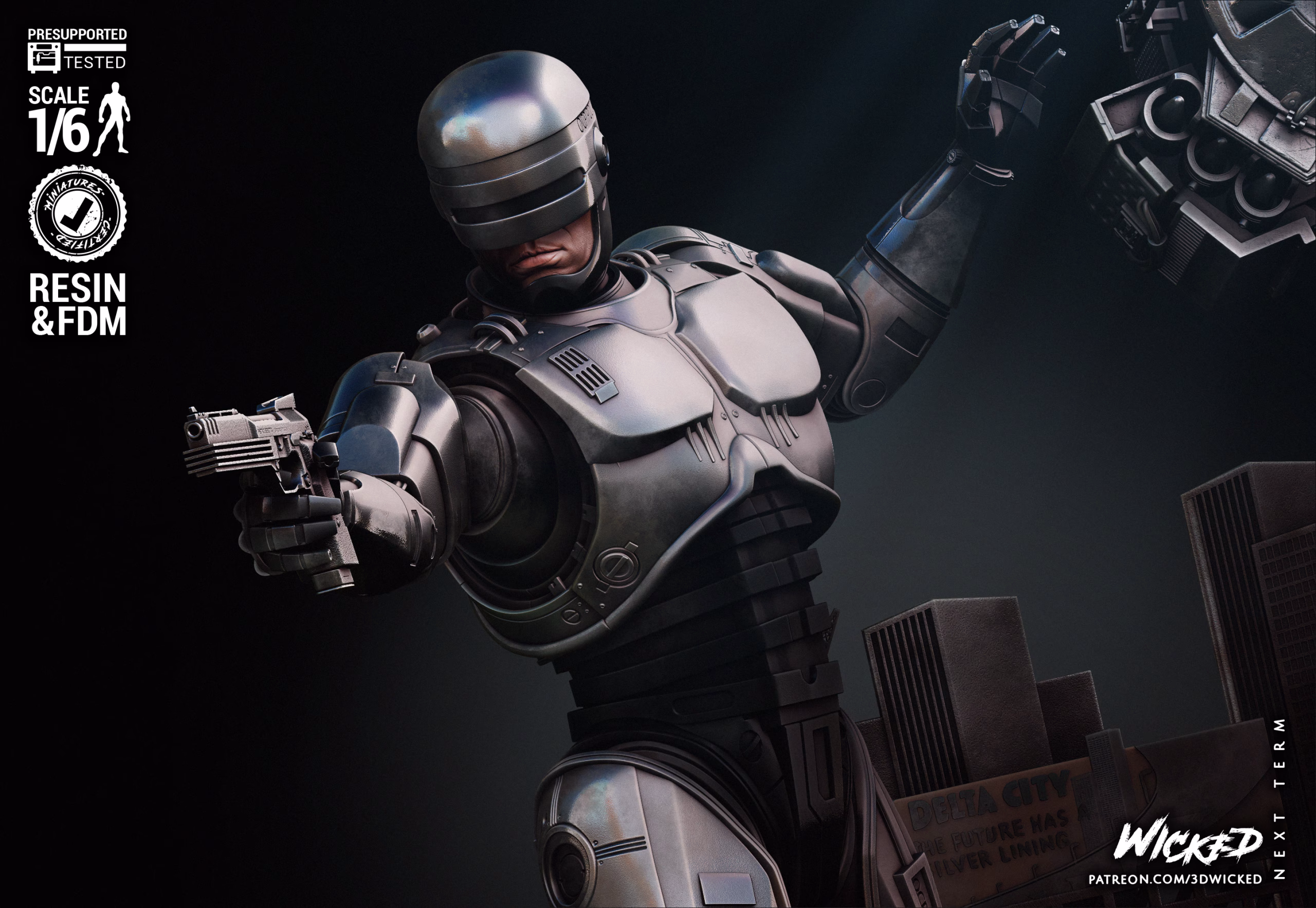 Robocop and ED209 Diorama - Image 4