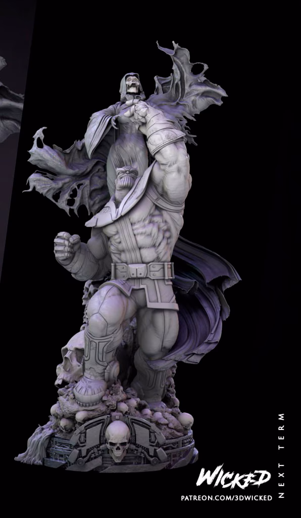 Diorama Base Lady Death Thanos Comic One Piece STL file for 3D printing