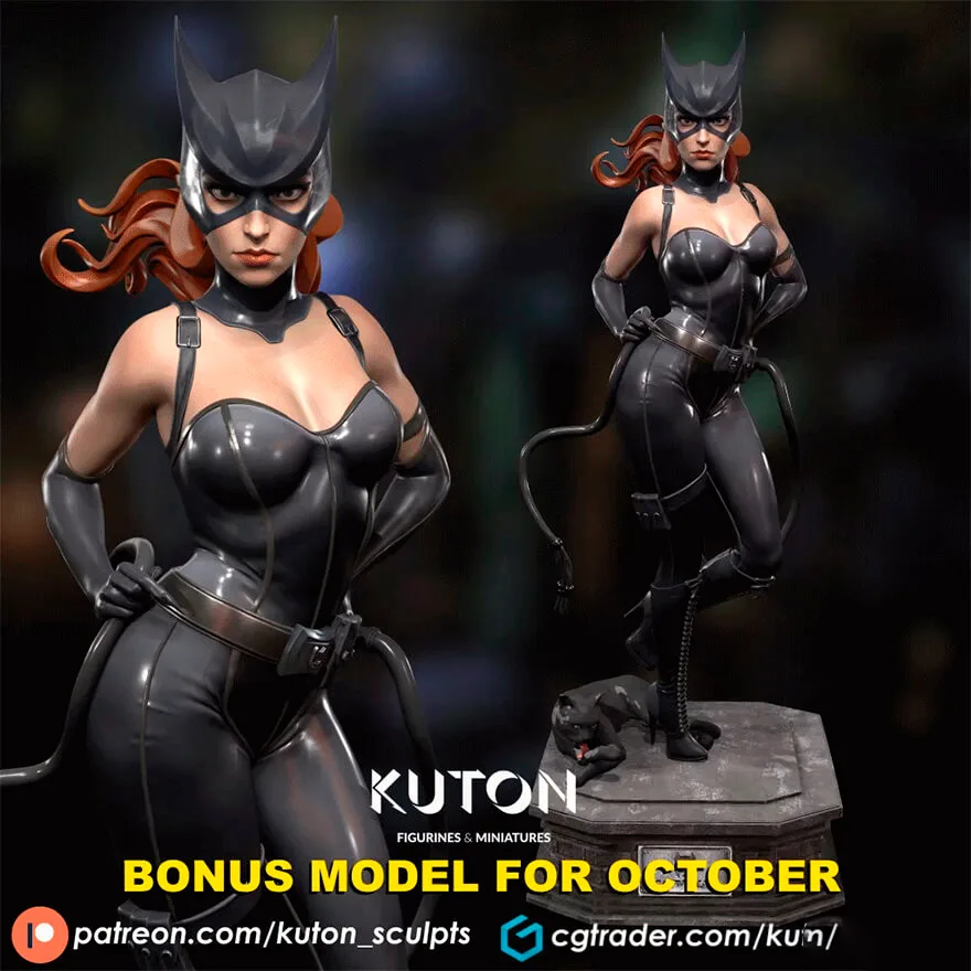 Catwoman STL file for 3D printing