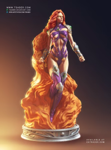 Starfire Statue Teen Titans