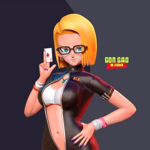 Android 18 Poker Girl