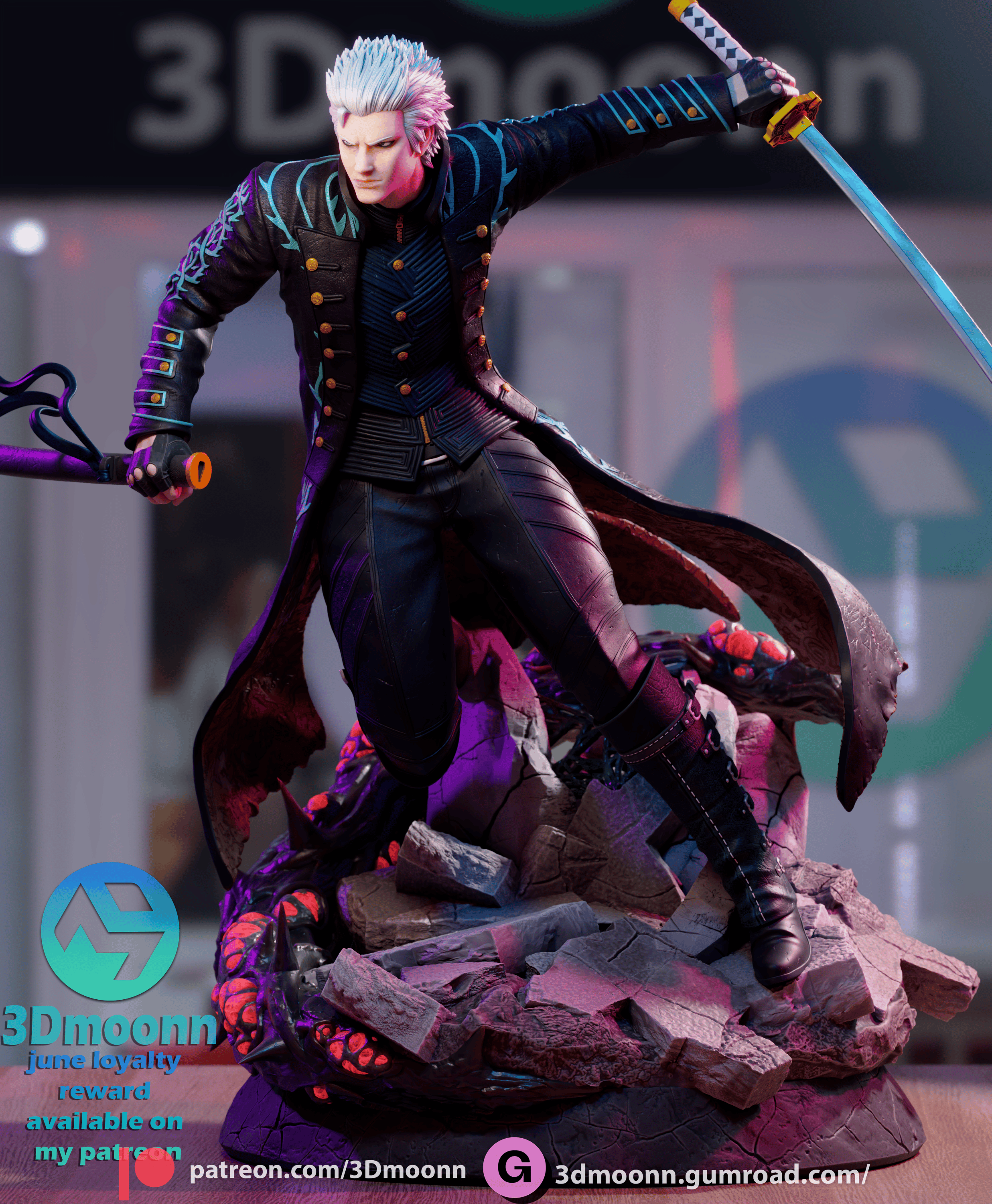 Vergil Devil May Cry 5 STL file for 3D printing