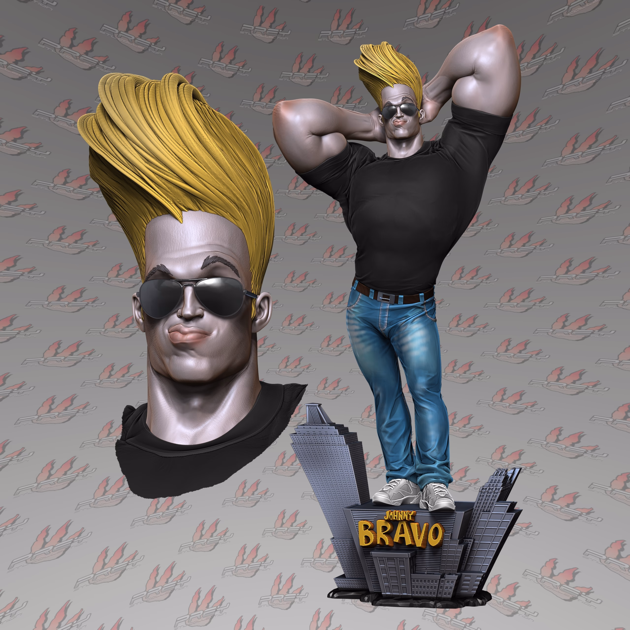 Johnny Bravo STL file for 3D printing