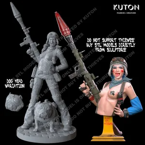 Bazooka Girl Figure and Bust