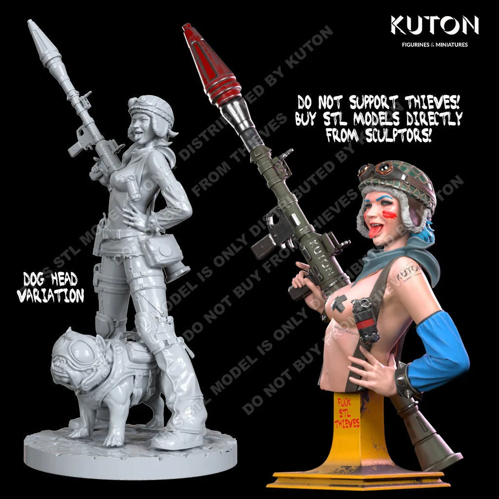 Bazooka Girl Figure and Bust - Image 3