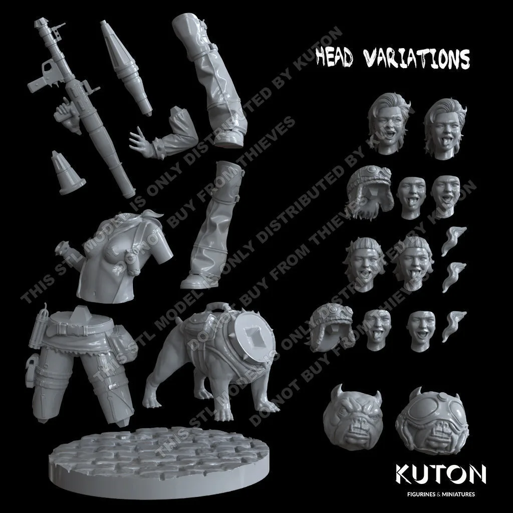Bazooka Girl Figure and Bust - Image 6