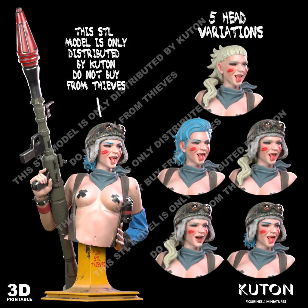 Bazooka Girl Figure and Bust - Image 8