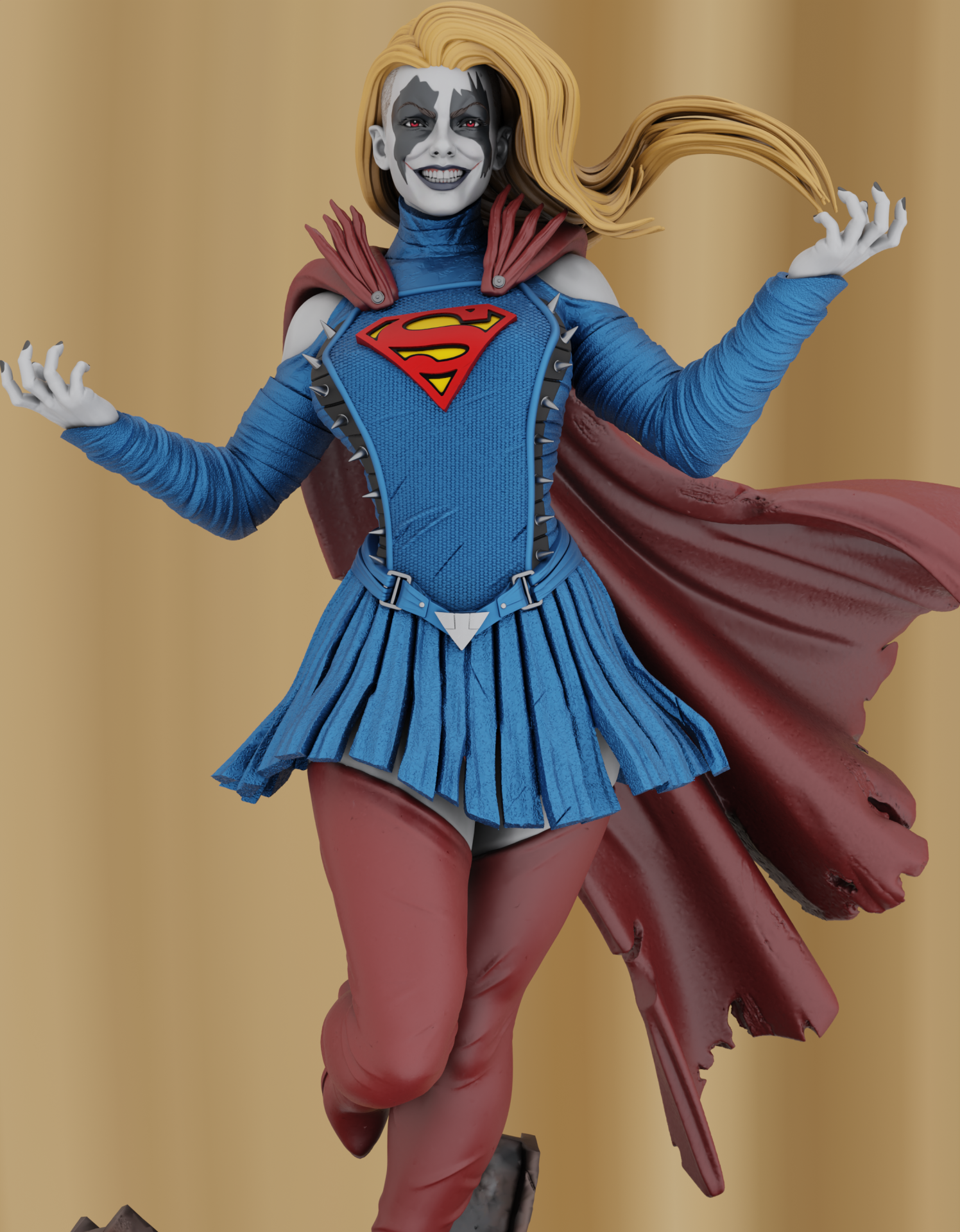 Supergirl Infected STL file for 3D printing