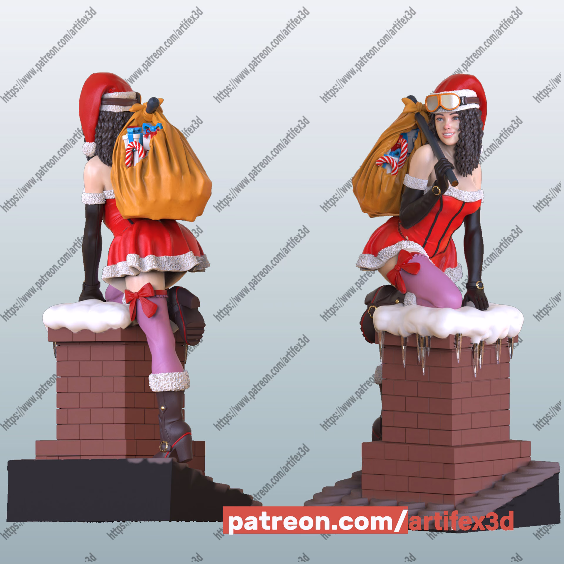 Lady Santa - STL - Image 3