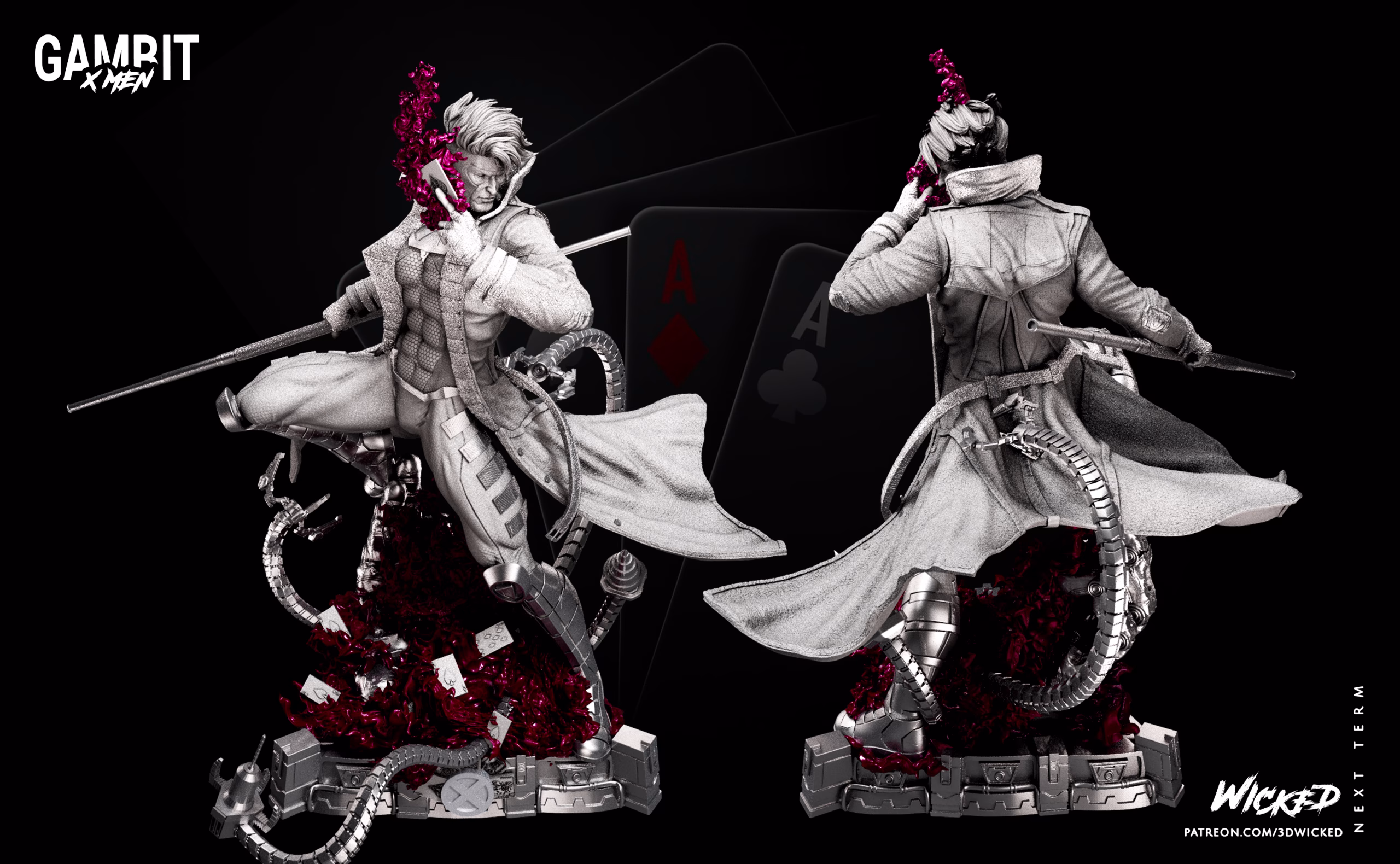 Marvel Gambit Sculpture - Image 3