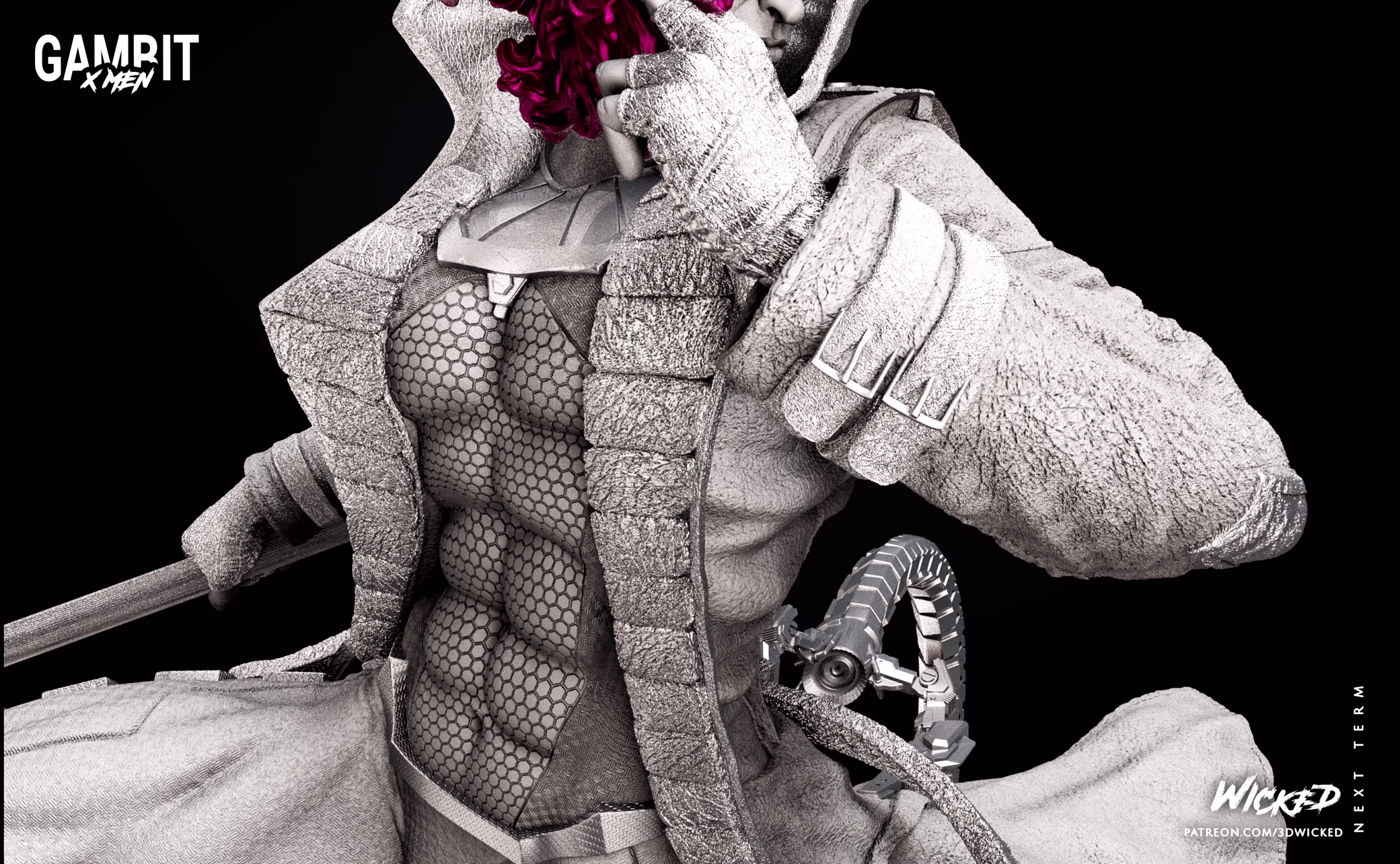 Marvel Gambit Sculpture - Image 10