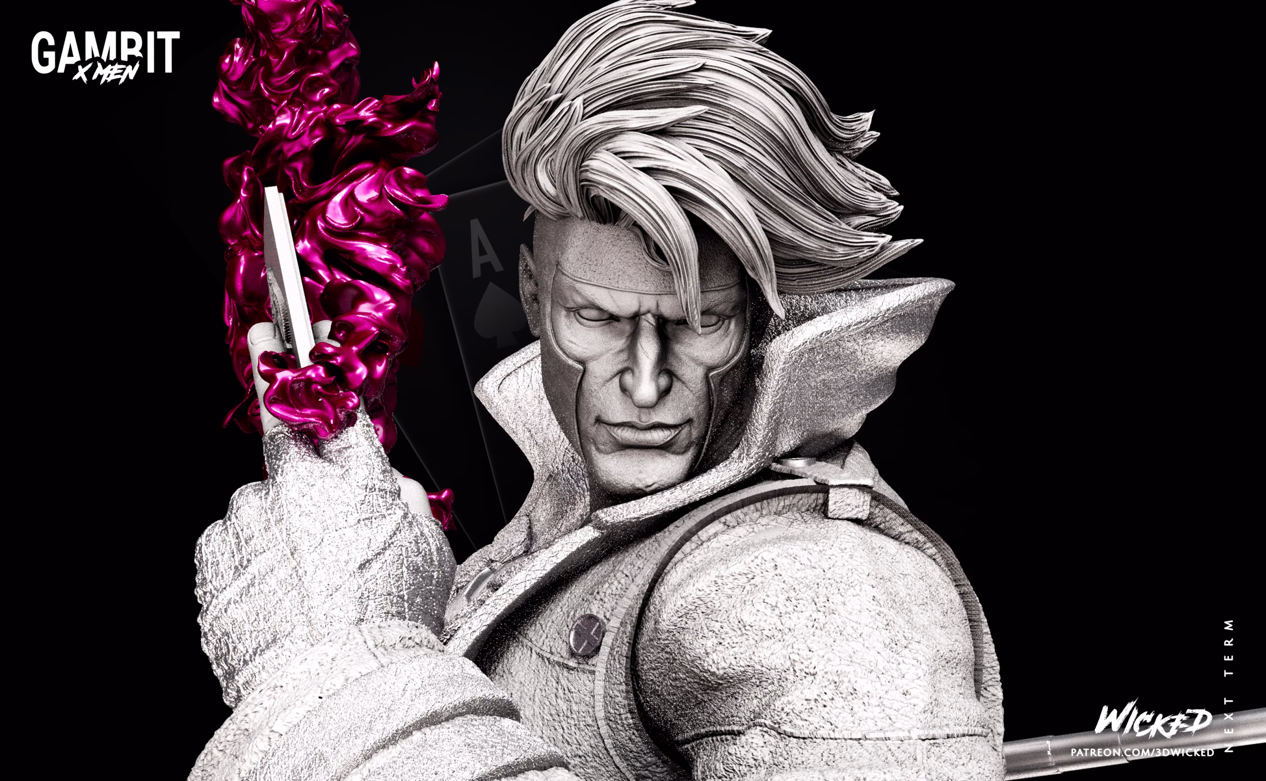 Marvel Gambit Sculpture - Image 13