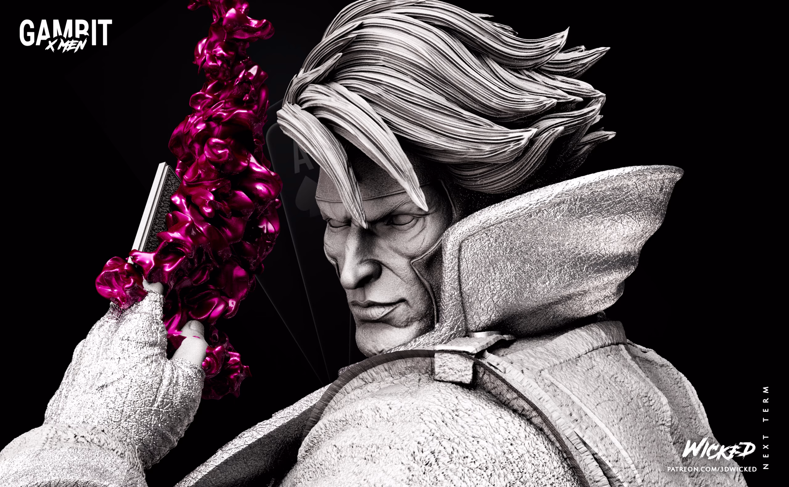 Marvel Gambit Sculpture - Image 14