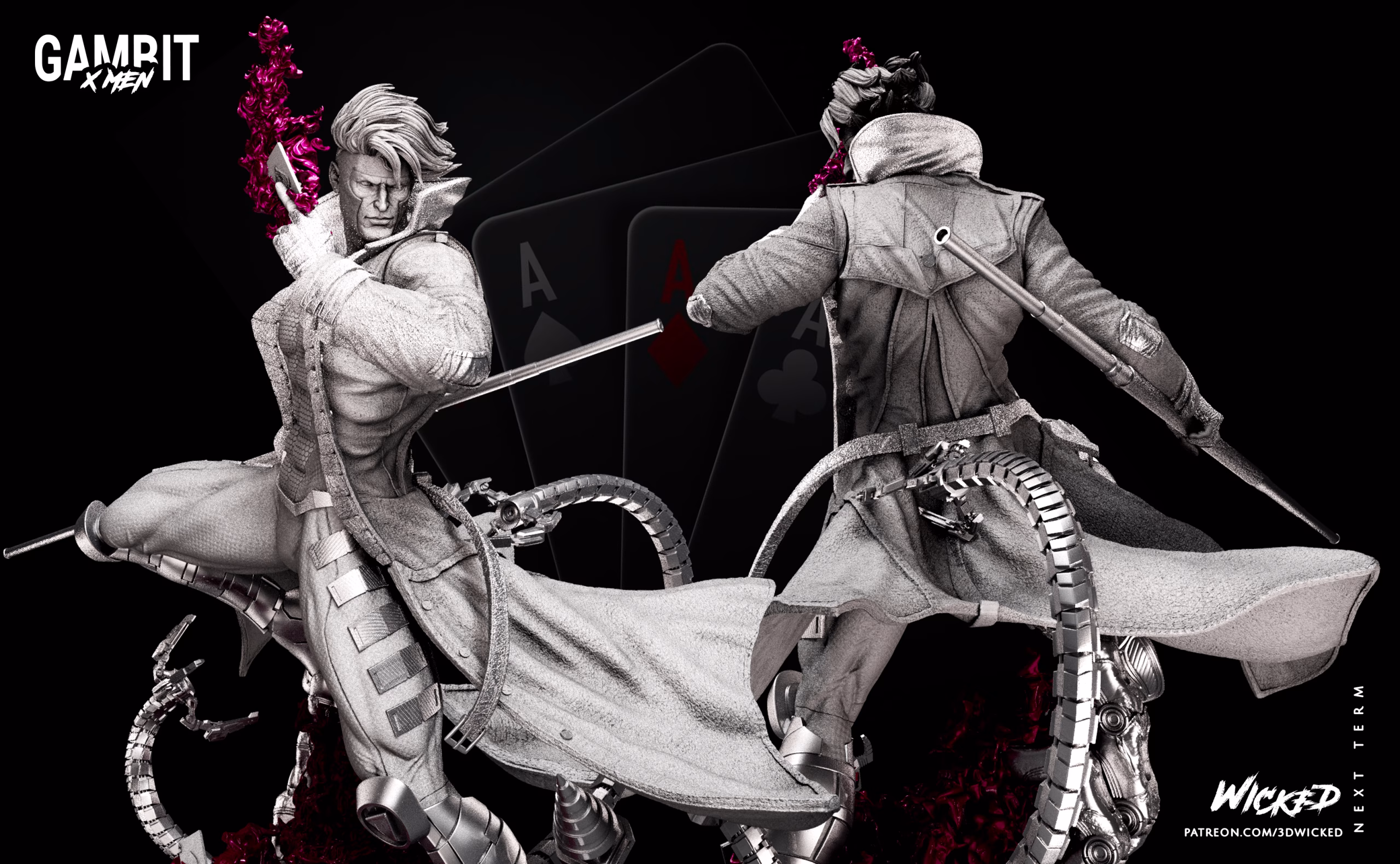 Marvel Gambit Sculpture - Image 5