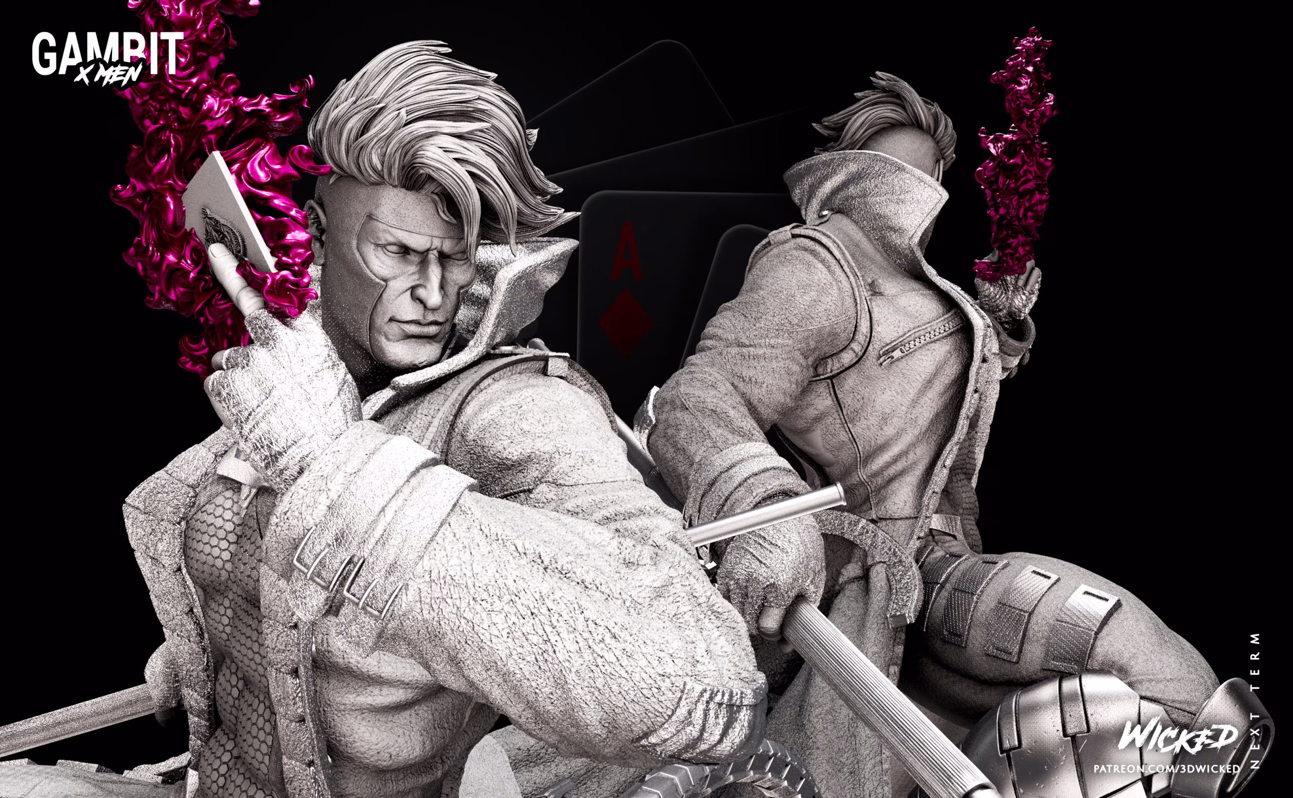 Marvel Gambit Sculpture - Image 22