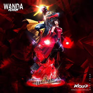 Wanda and Visiom Sculpture Diorama