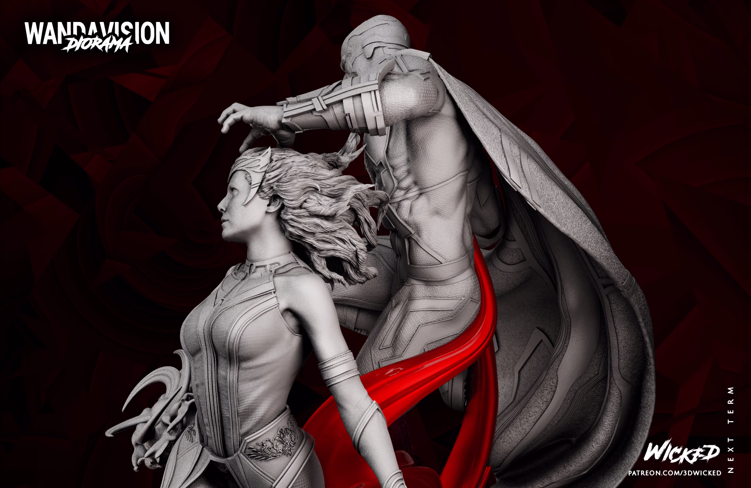 Wanda and Visiom Sculpture Diorama - Image 9