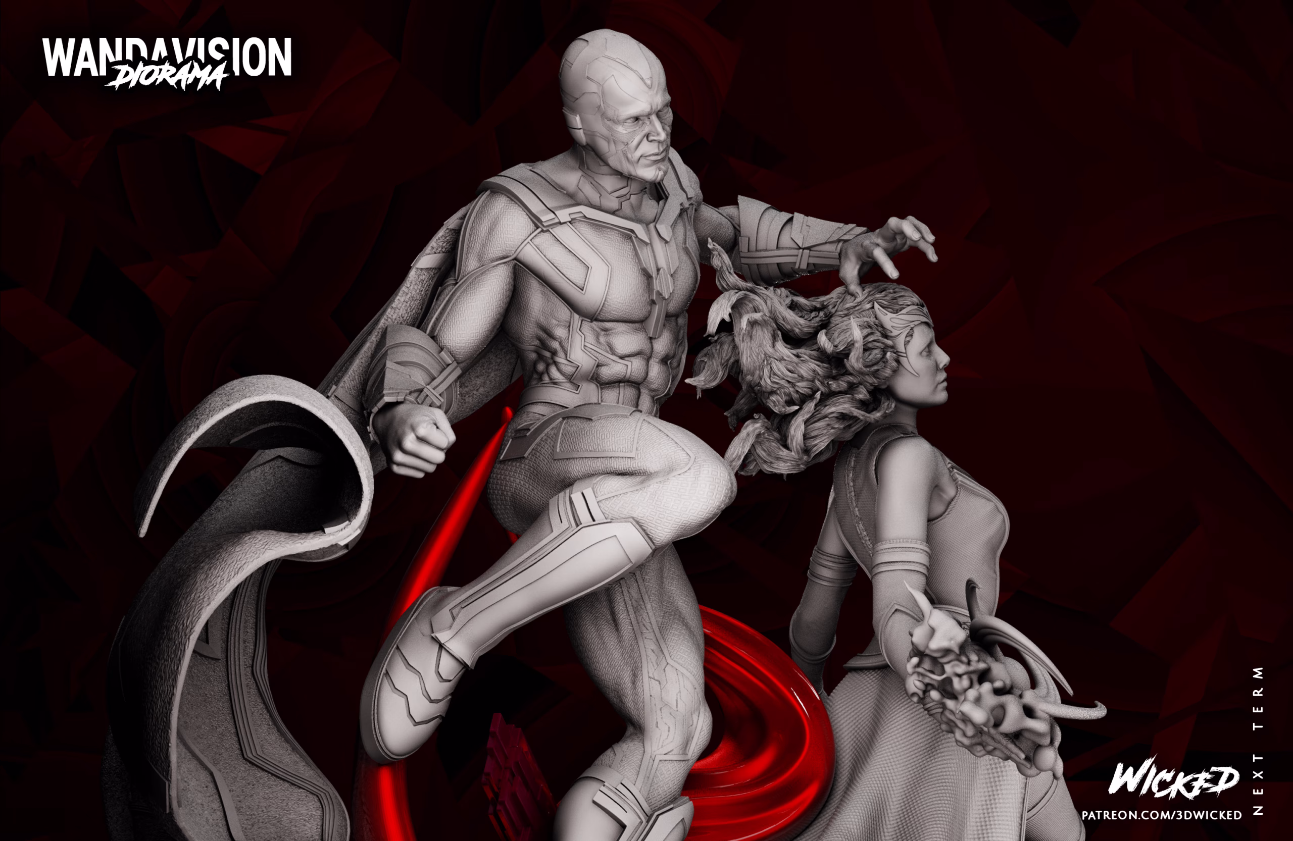 Wanda and Visiom Sculpture Diorama - Image 10