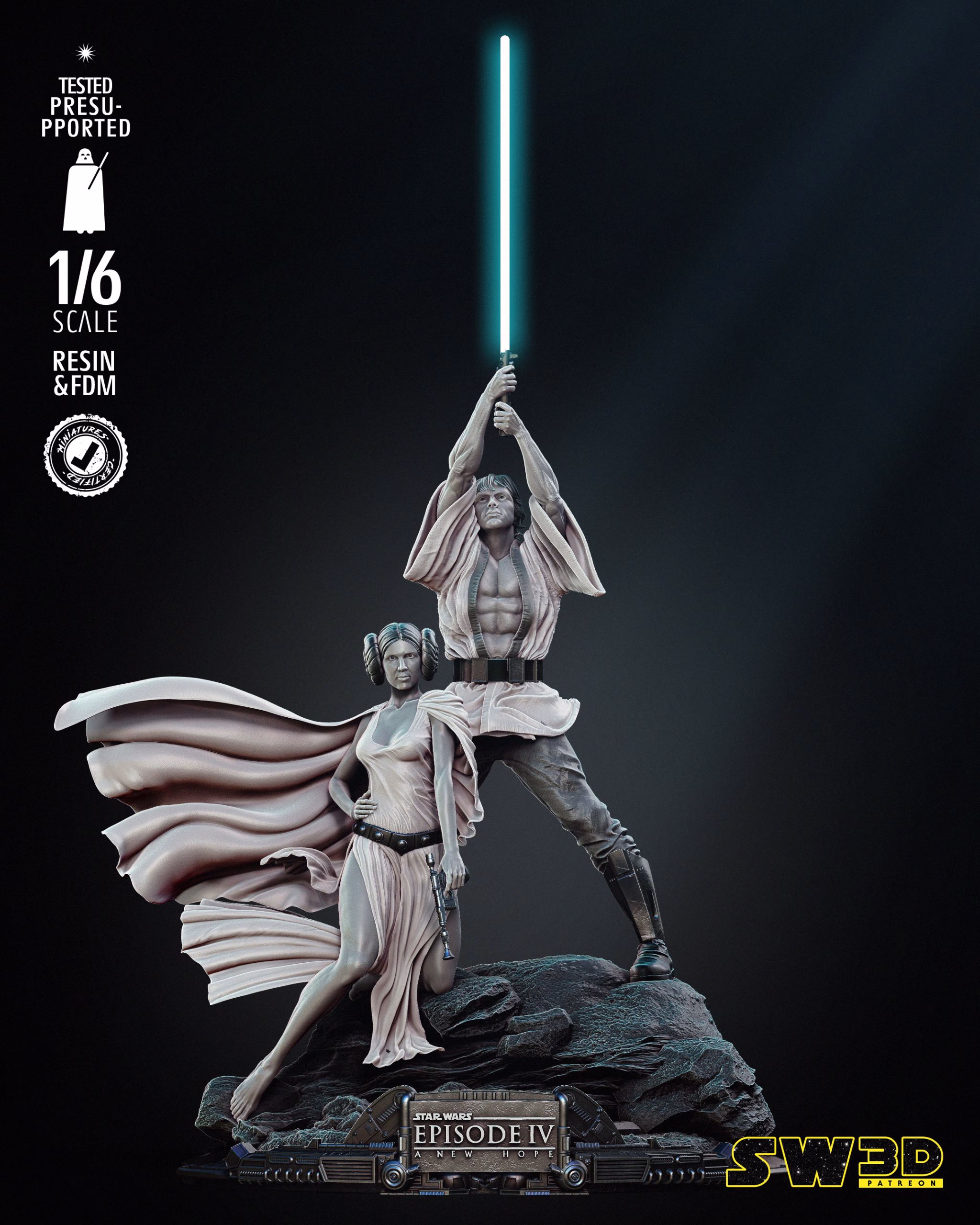 Luke - Leia DIORAMA - Star Wars - Image 6