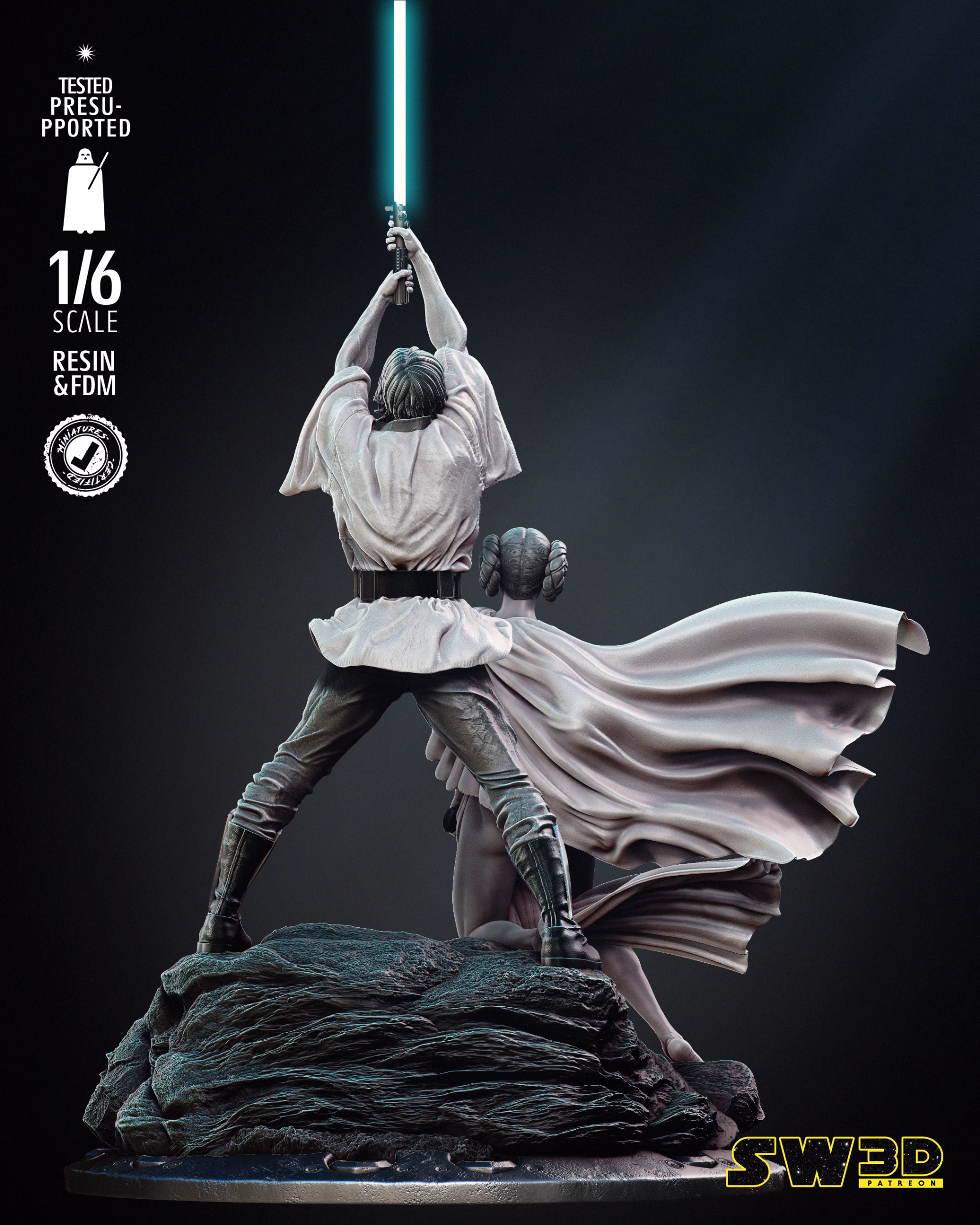 Luke - Leia DIORAMA - Star Wars - Image 8