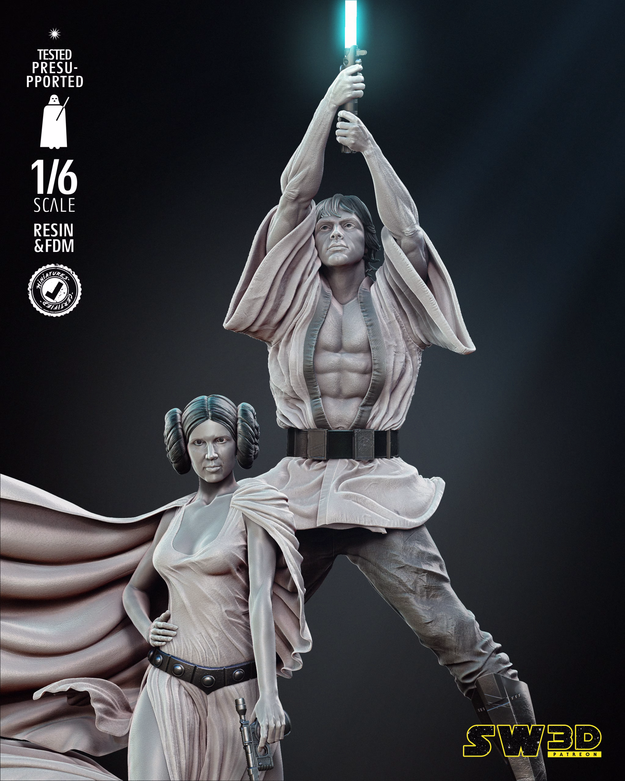Luke - Leia DIORAMA - Star Wars - Image 3