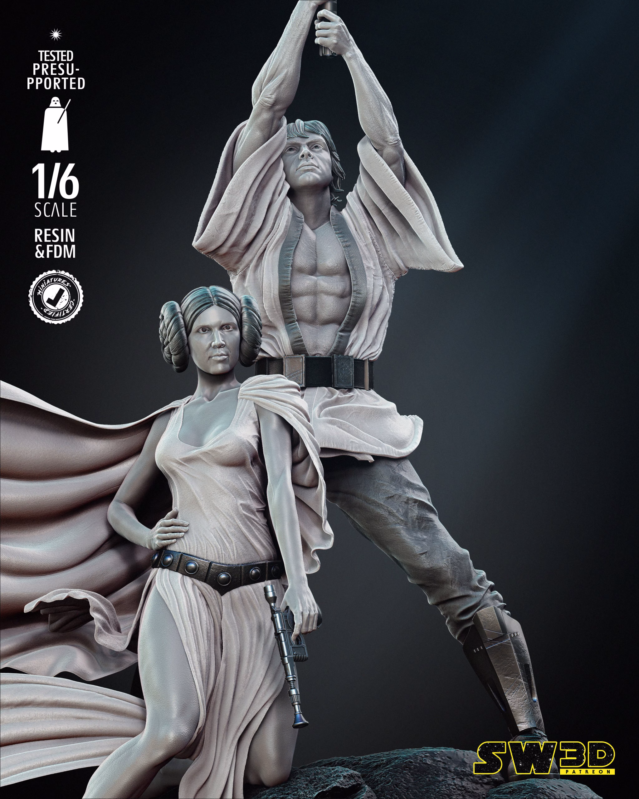 Luke - Leia DIORAMA - Star Wars - Image 4