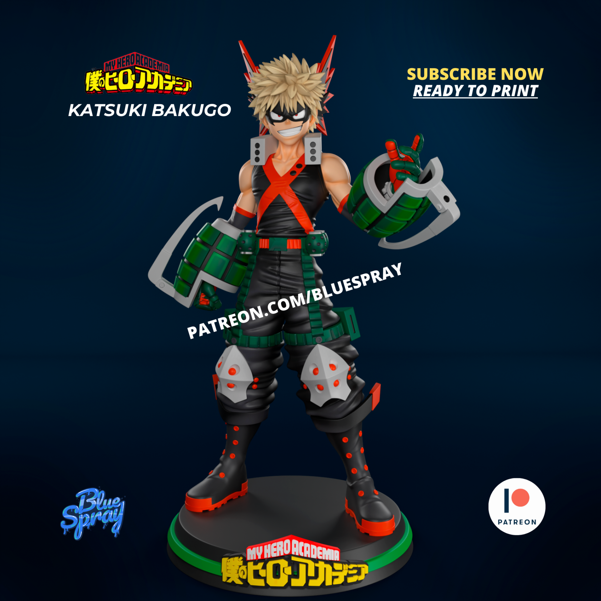 Katsuki Bakugo STL file for 3D printing