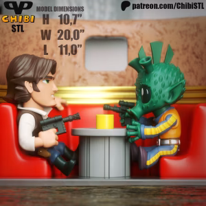 Han Solo Greedo Chibi