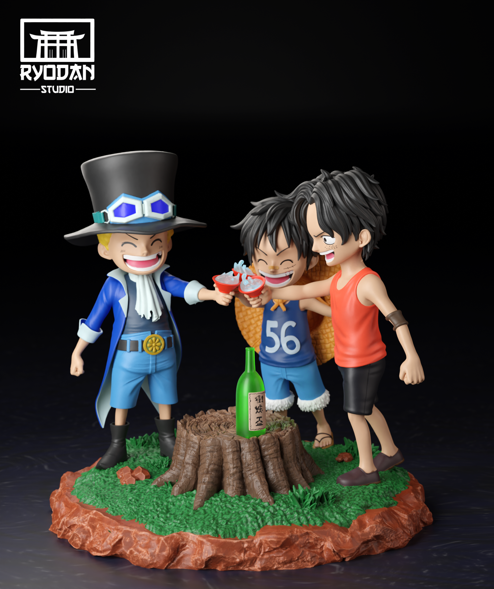 Childhood Ace Luffyand Sabo