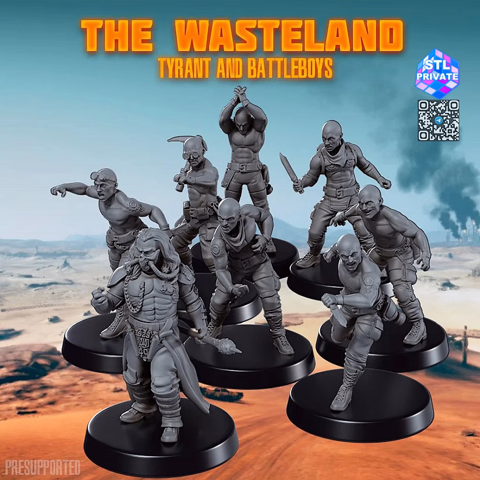 The Wastelend Tyrant and BattleBoys STL file for 3D printing