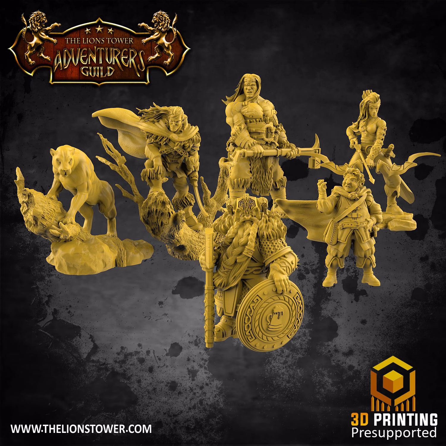 Heroes Of The Dale SetSet Of 6 X Miniatures STL file for 3D printing