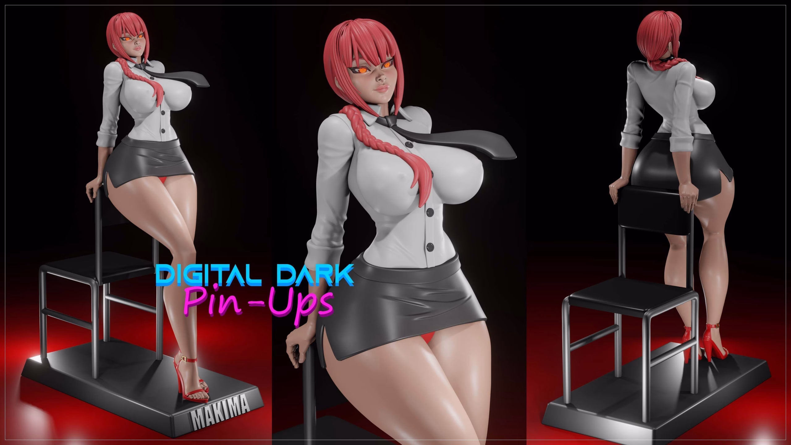 Makima ChainSaw Man STL file for 3D printing