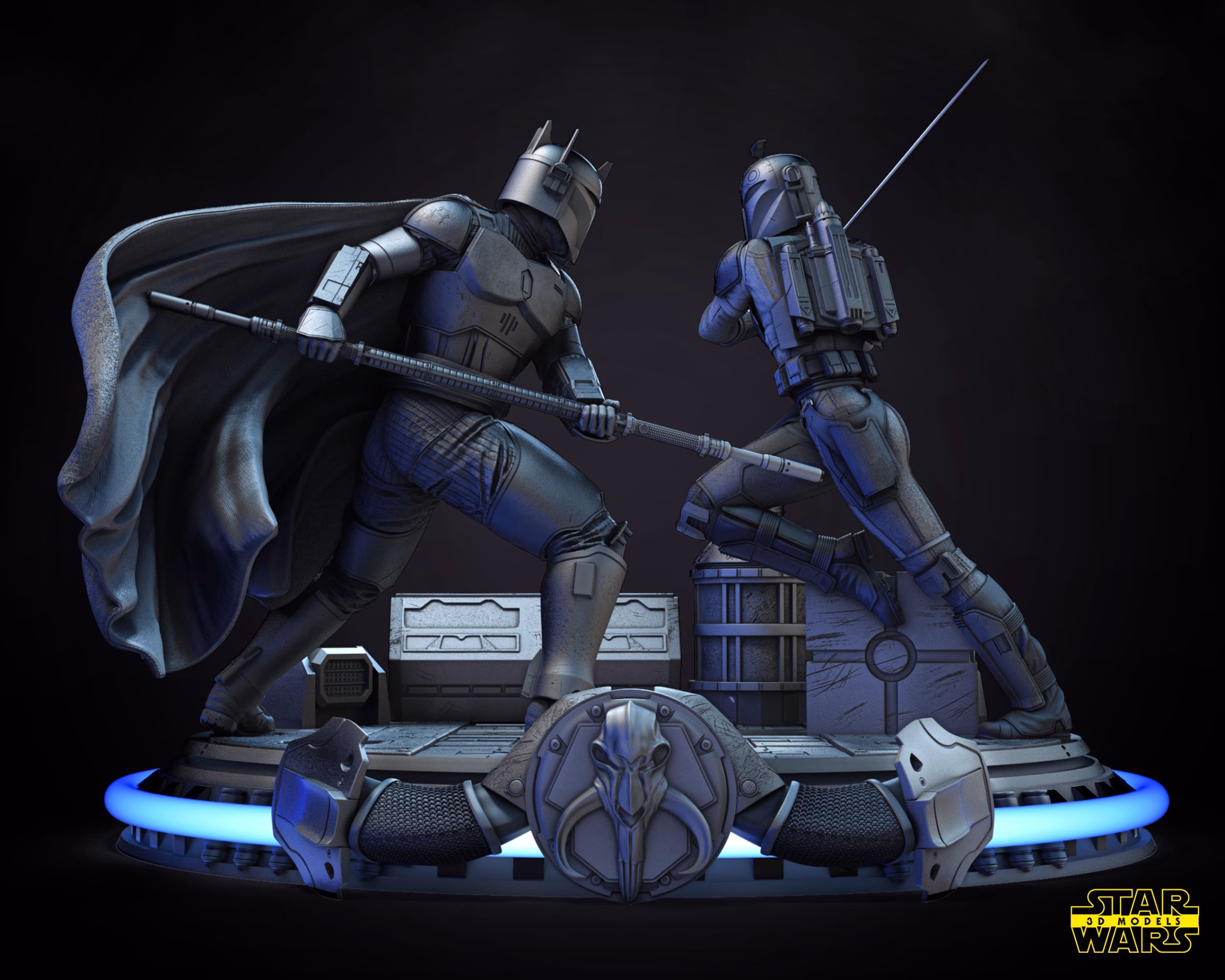Bo Katan and Moff Gideon - DIORAMA-BASE (Verified) - Image 6