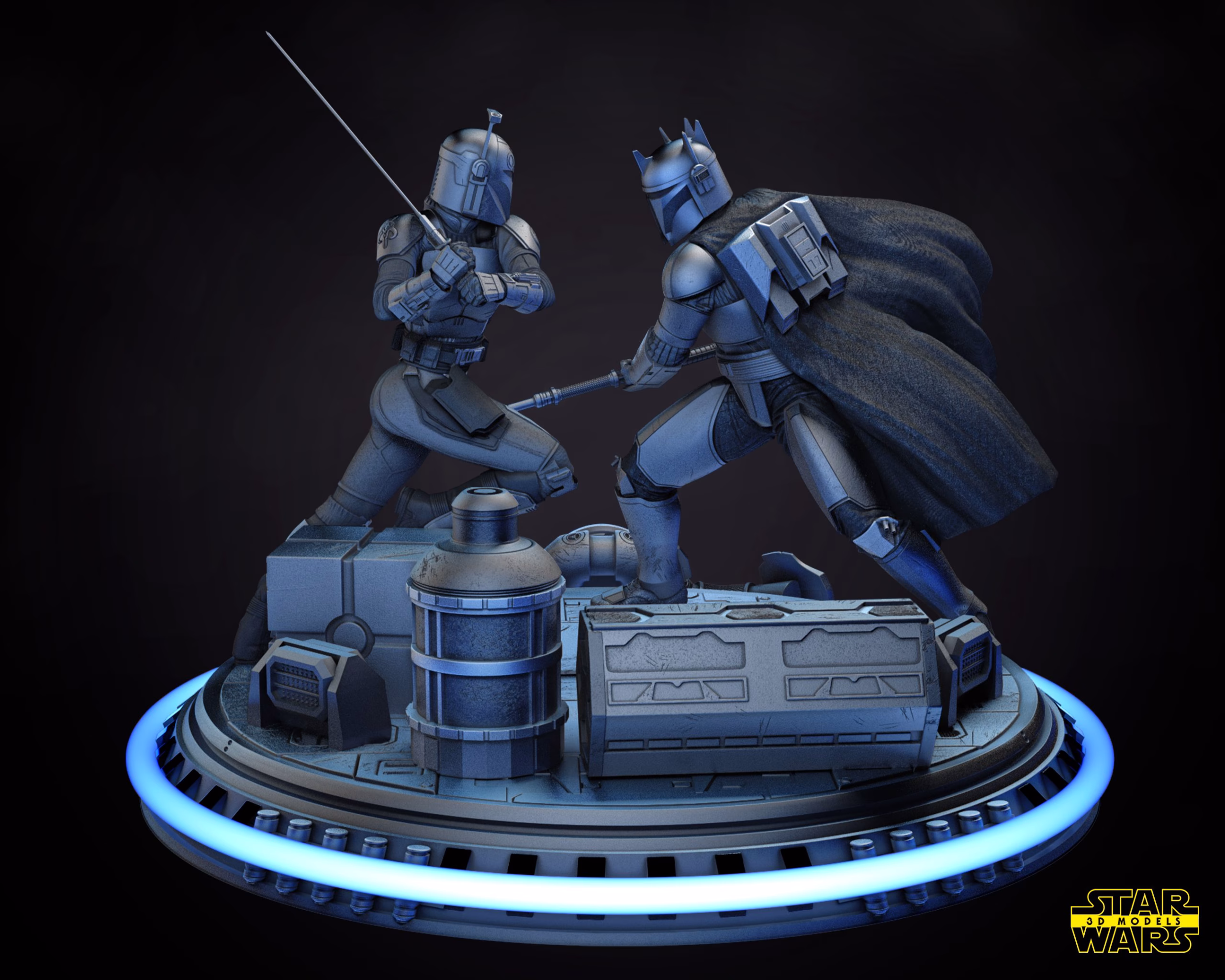 Bo Katan and Moff Gideon - DIORAMA-BASE (Verified) - Image 8