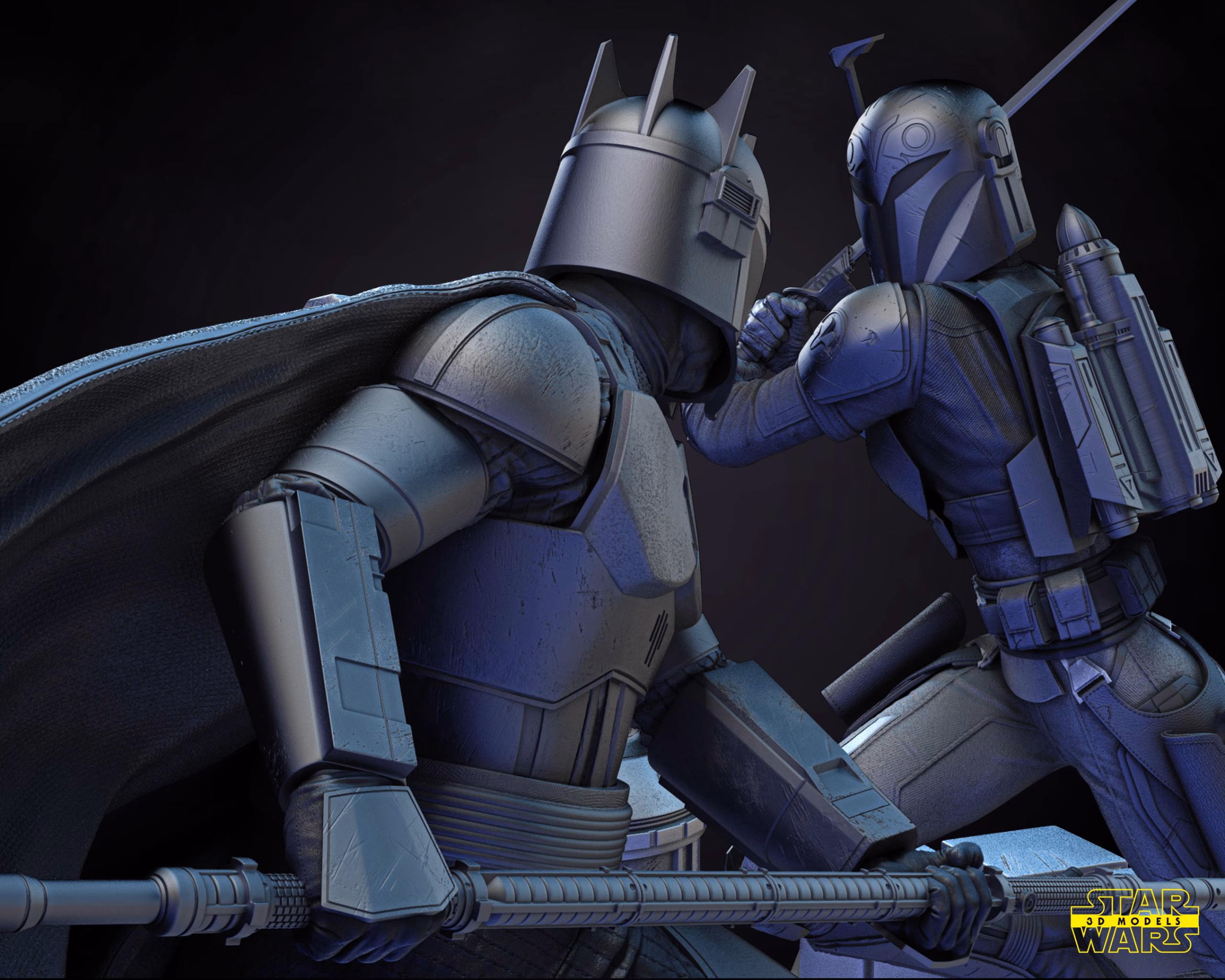 Bo Katan and Moff Gideon - DIORAMA-BASE (Verified) - Image 7