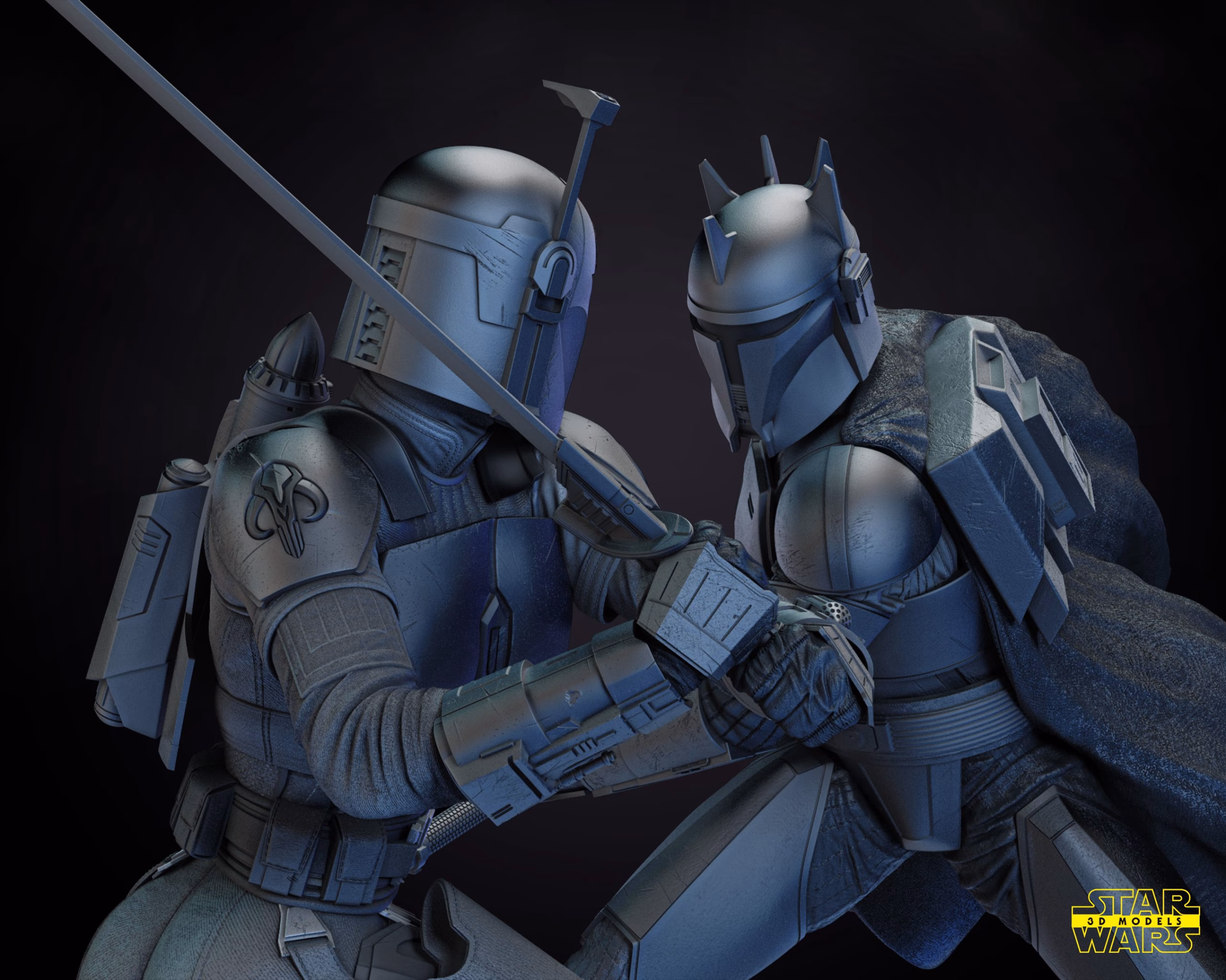 Bo Katan and Moff Gideon - DIORAMA-BASE (Verified) - Image 4