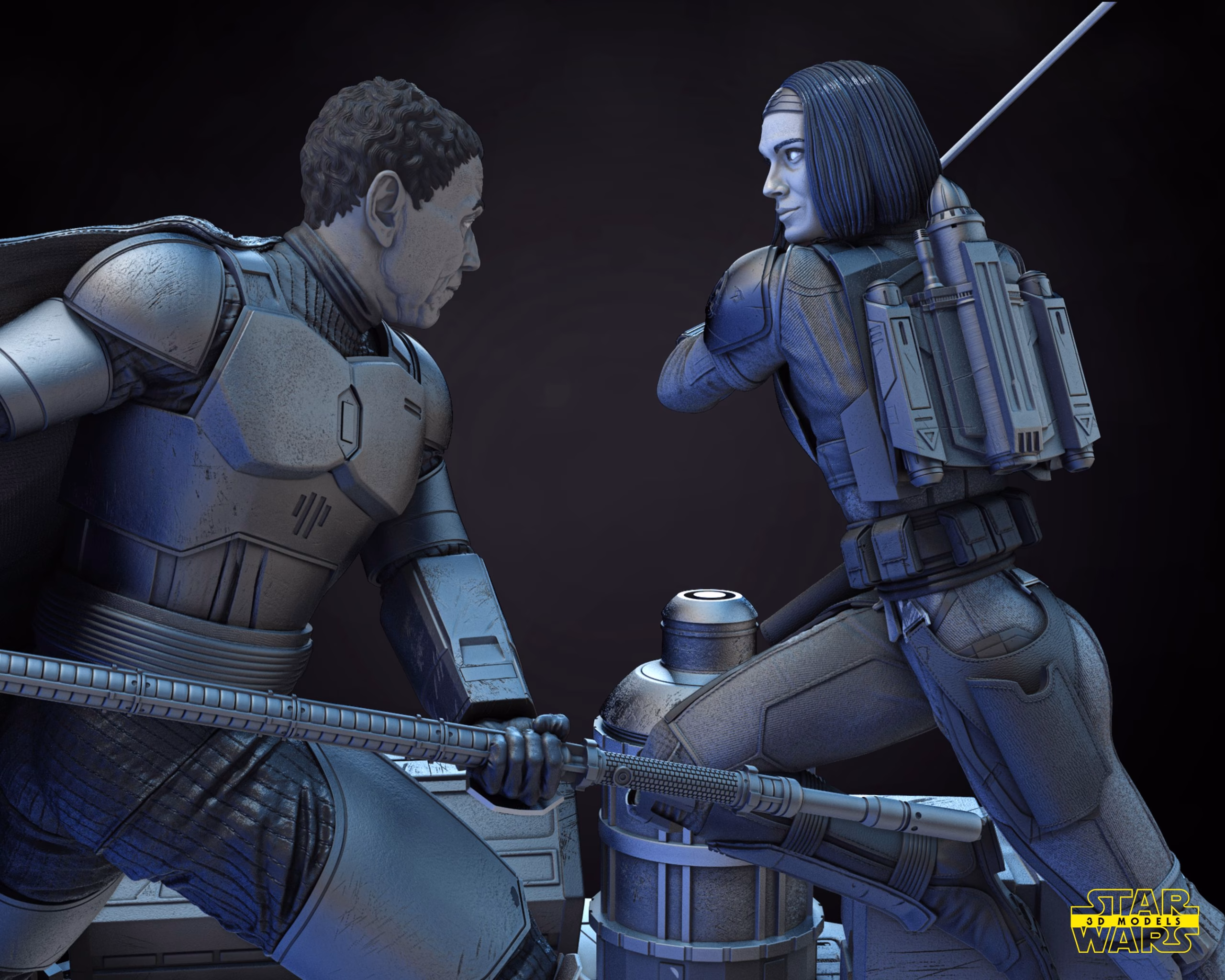 Bo Katan and Moff Gideon - DIORAMA-BASE (Verified) - Image 5