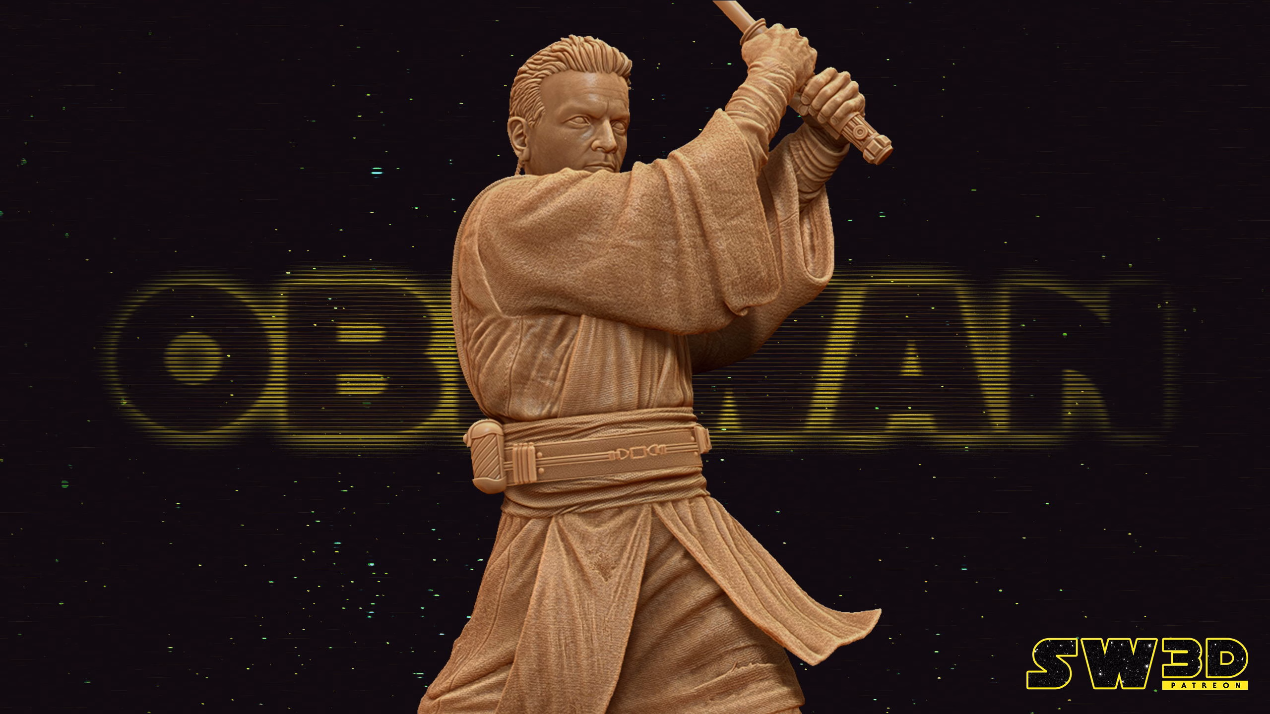 Star Wars Obi_Wan Sculpture STL file for 3D printing