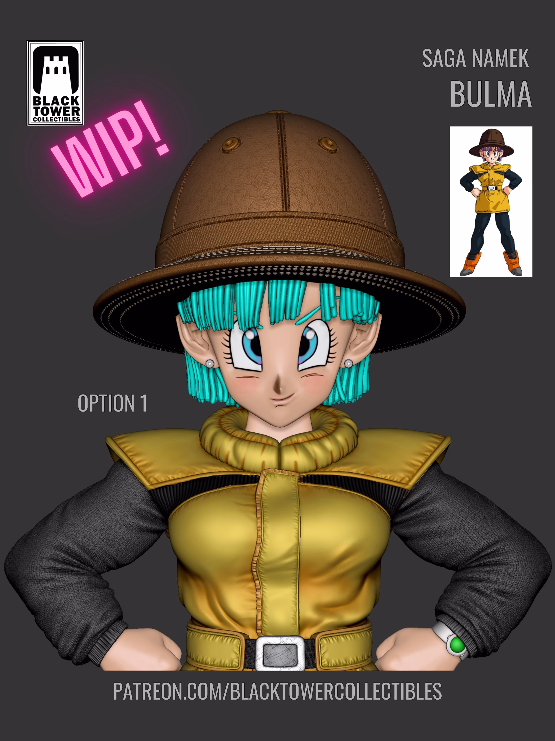 Bulma Namek STL file for 3D printing