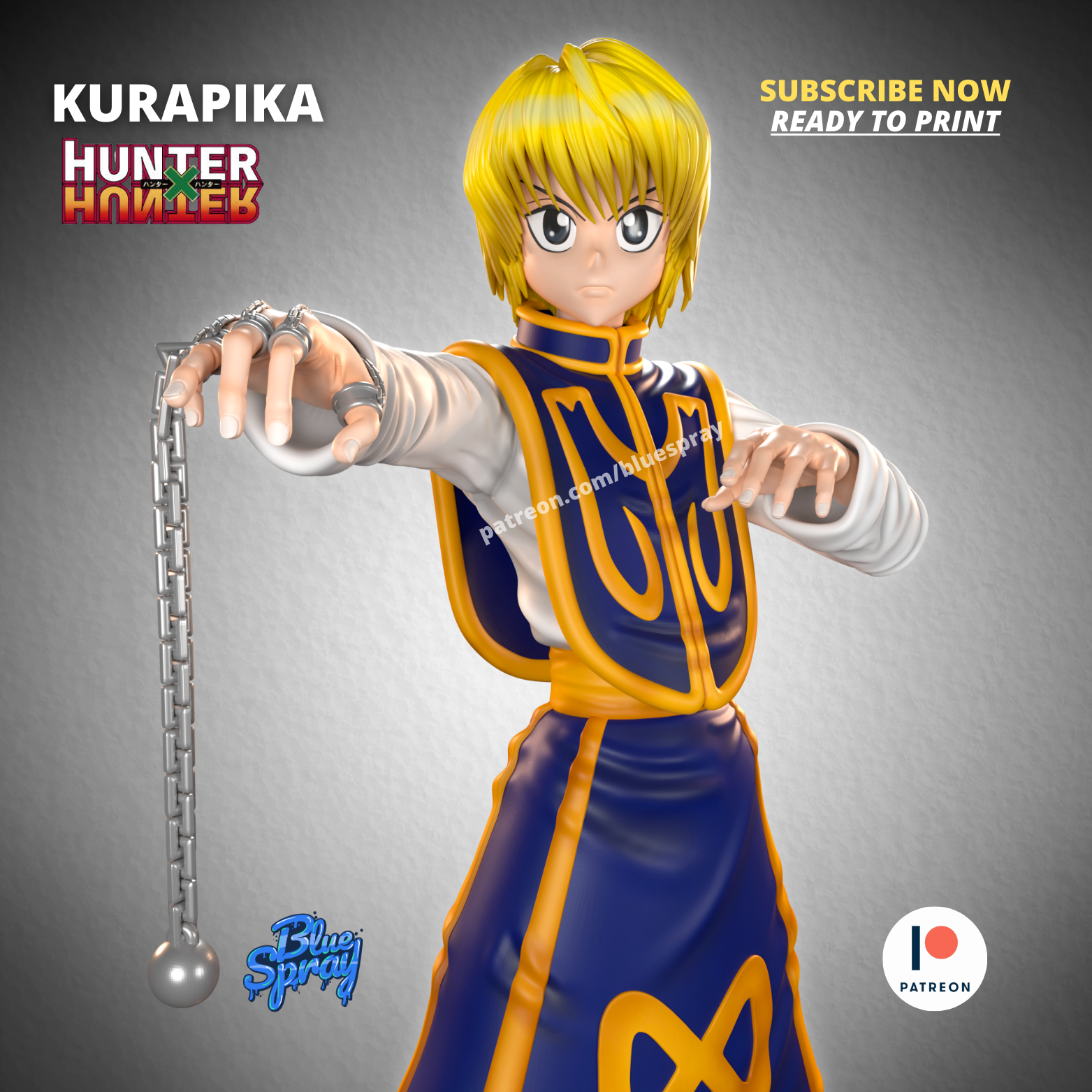 Kurapika Hunter Hunter STL file for 3D printing