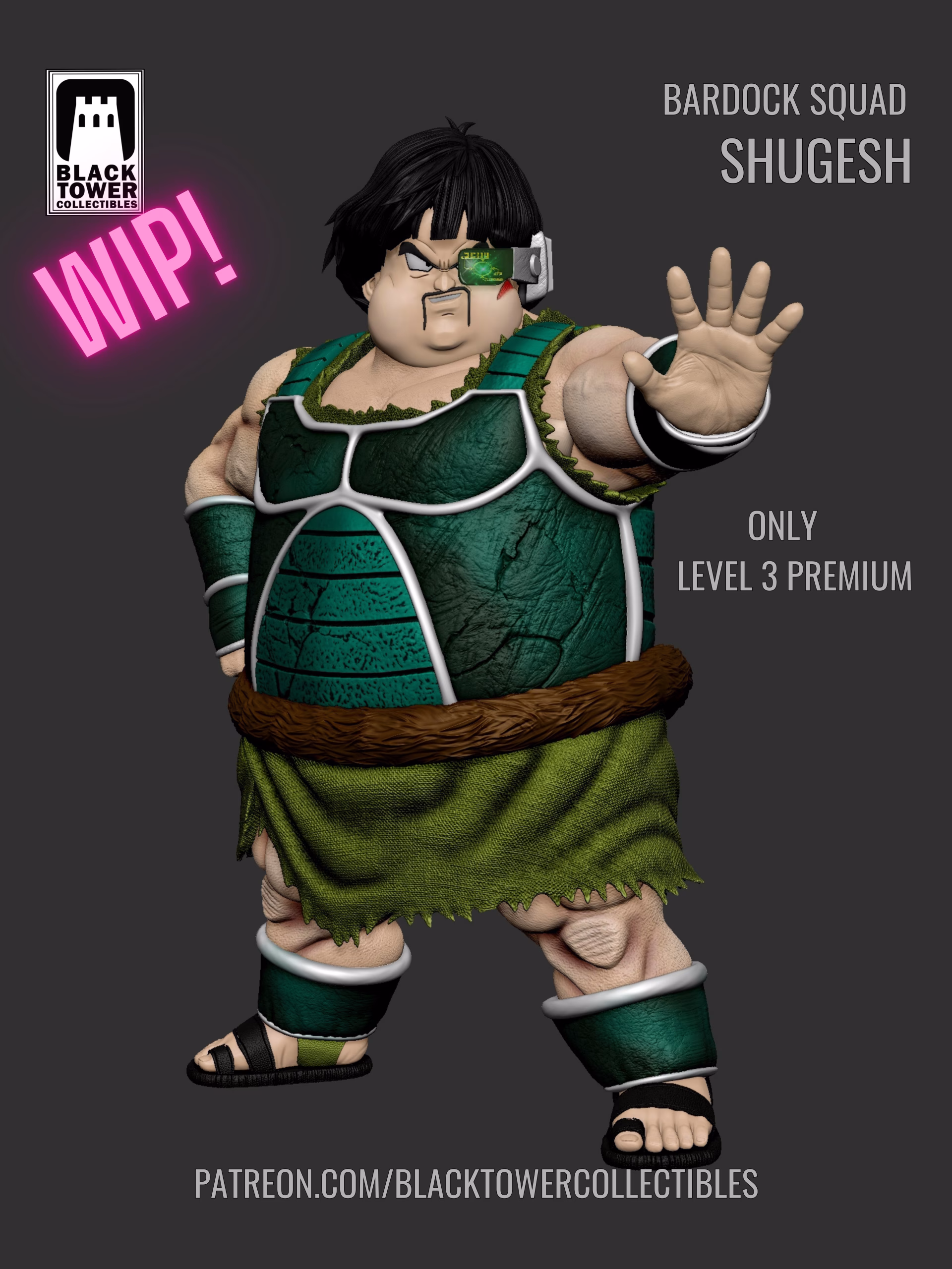 Shugesh Escuadon de Bardock STL file for 3D printing
