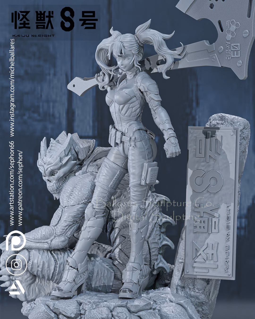 Kaiju 8 Diorama - Image 10