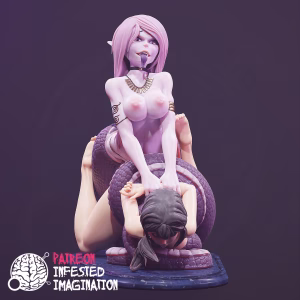 Lamia Taking a Girl Victim Hentai