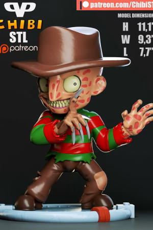 Freddy Krueger Chibi STL file for 3D printing