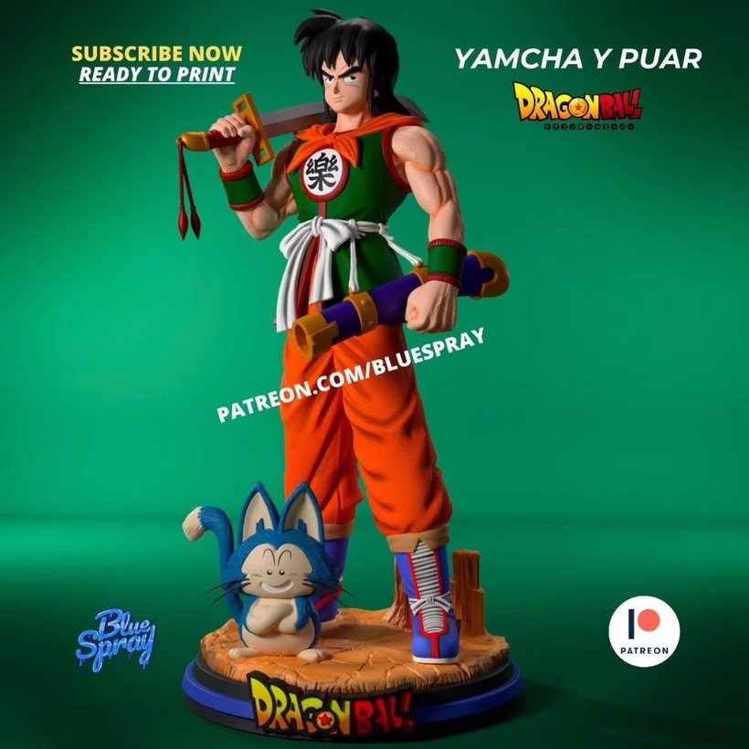 Yamcha Y Puar STL file for 3D printing