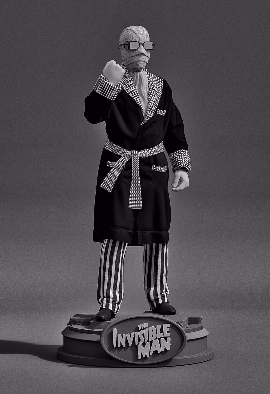 Classic Monsters - The Invisible Man STL file for 3D printing