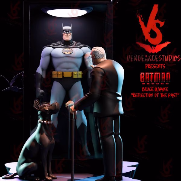 Batman Byond Old Bruce Reflections