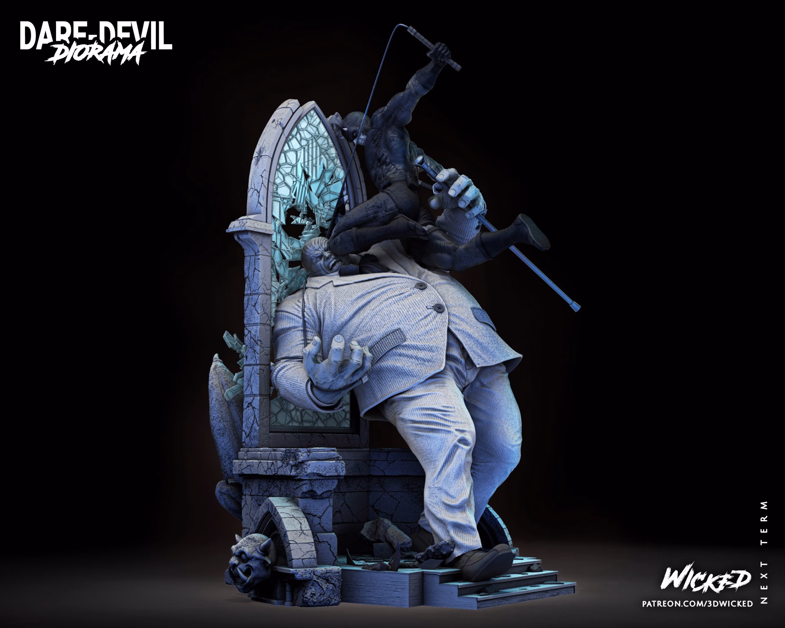 Daredevil and Kingpin Sculptures DIORAMA-COMPLETE (VERIFIED) - Image 21